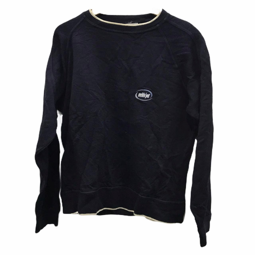 Vtg MELTIN POT  Spell Out Small Logo Unisex Sweatshirt Jumper T-Shirt Small Size