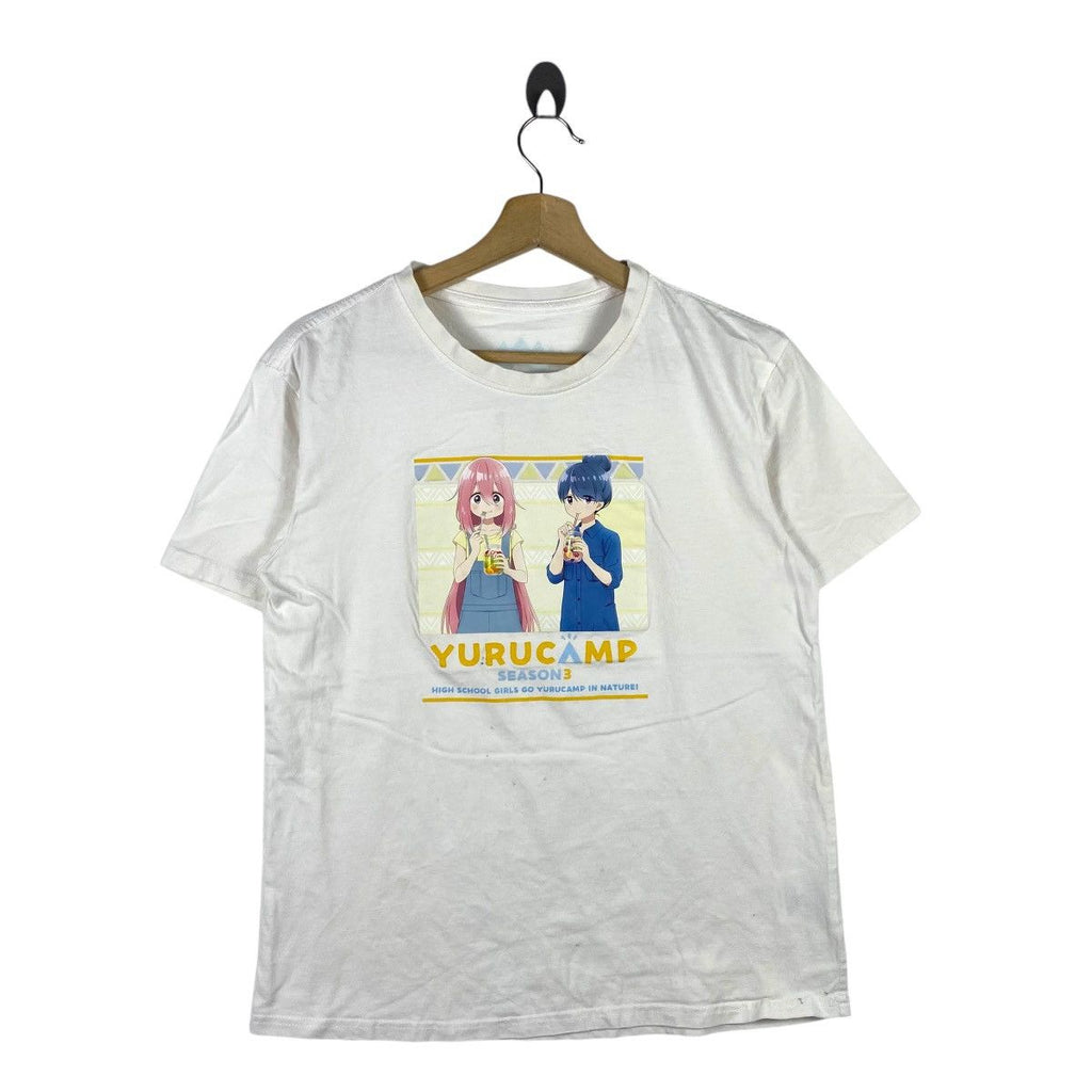 YURU CAMP LAID BACK Manga Afro Season 3 Yurukyan Tee Shirt Top Anime Houbunsha