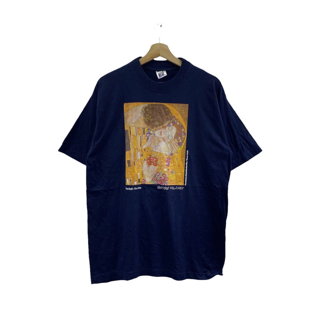 Vintage 90’ GUSTAV KLIMT The KISS Painting Artwork Tee Shirt Photoprint Austrian Impressionist