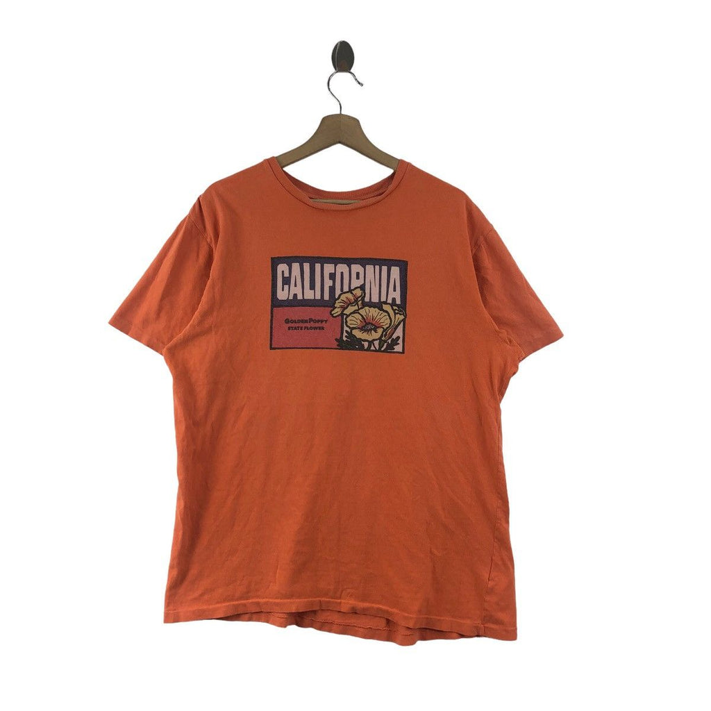 HR MARKET JAPAN Hollywood Ranch California Tee Shirt Golden Poppy Nature Floral