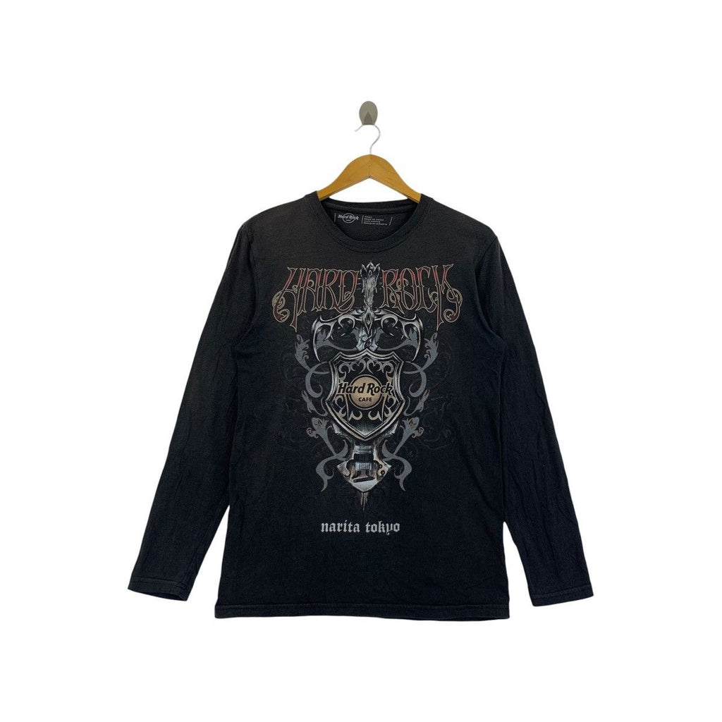 HARD ROCK CAFE Narita Tokyo Collection Illustration Tee Shirt Top Goth Metal Guitar