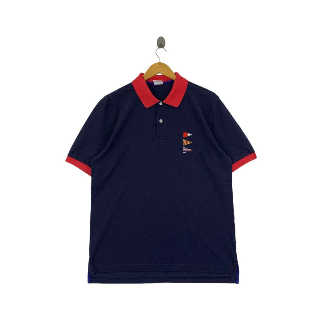 Vintage BROOKS BROTHERS Cross Flag Original Fit Tee Shirt Top Polo Embroidered Logo