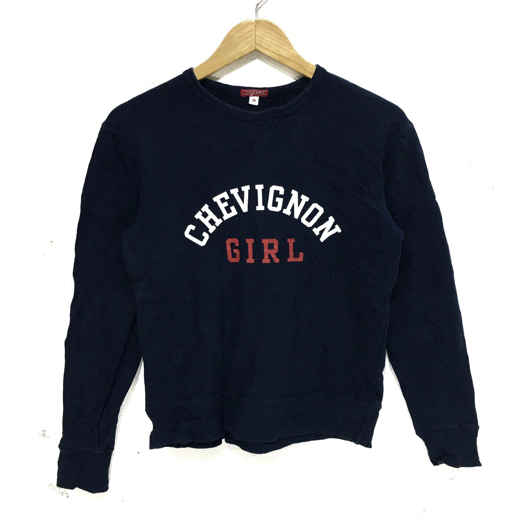 Vintage CHEVIGNON GIRL Collection Sweatshirt Cropped Top Pullover Jumper Crewneck Sweater