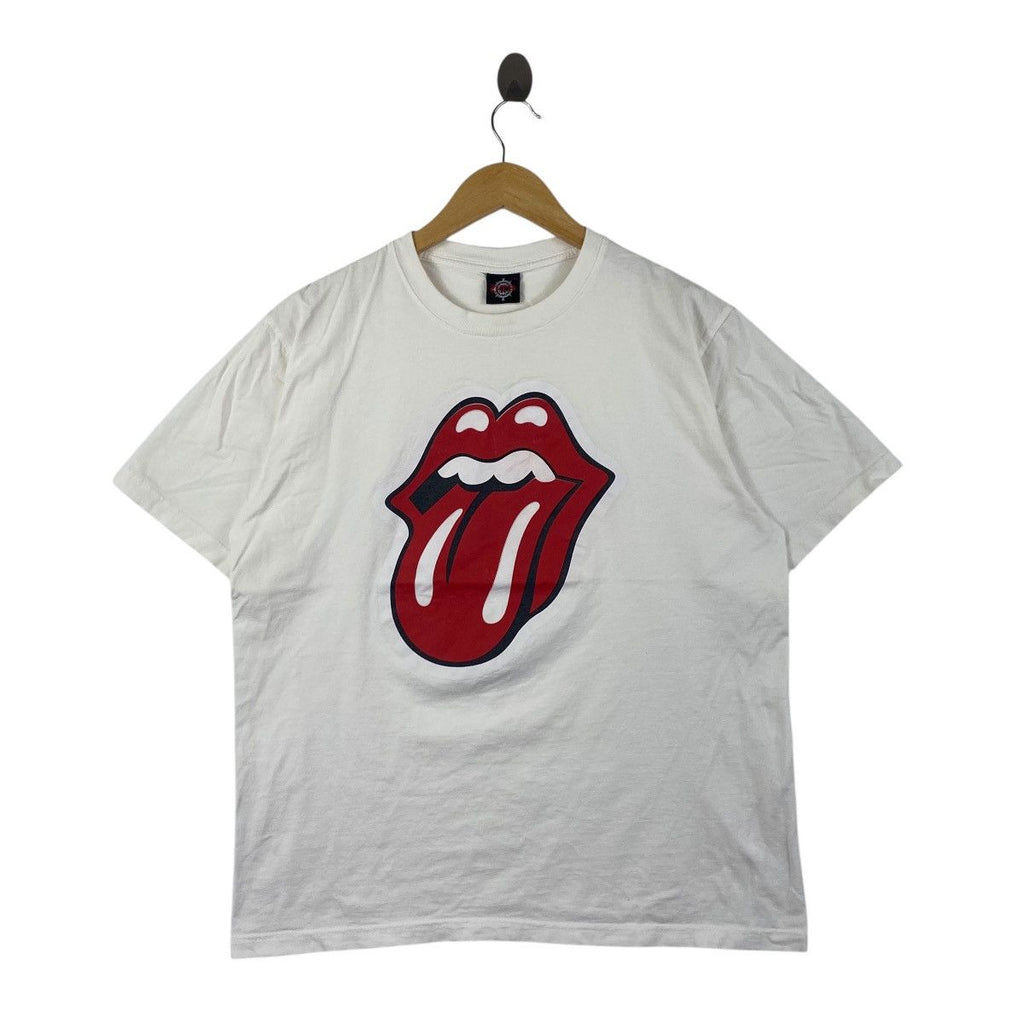 Vintage THE ROLLING STONES Hot Lips Tongue Logo Tee Shirt Top Tour Promo