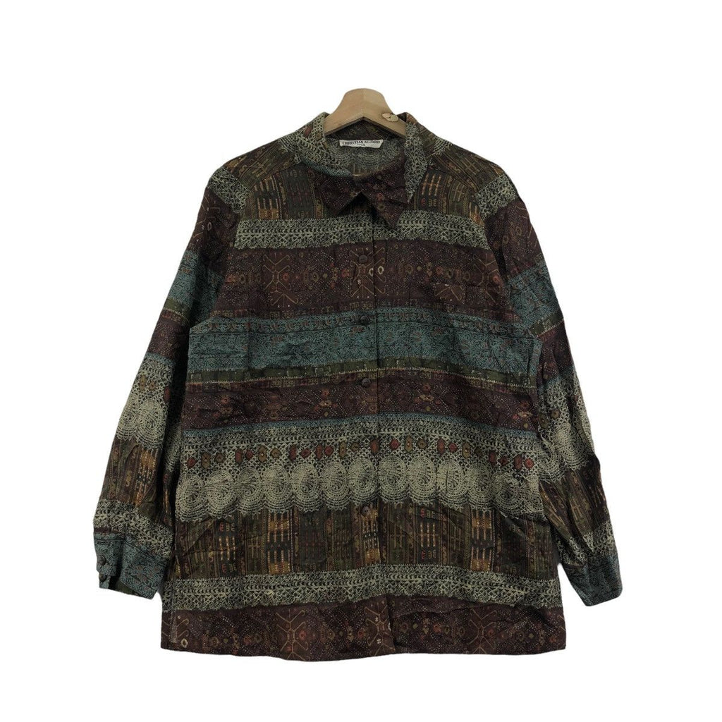 Vintage 90’ CHRISTIAN AUJARD PARIS Fine Art Abstract Jacket Trench Coat Parka Outdoor