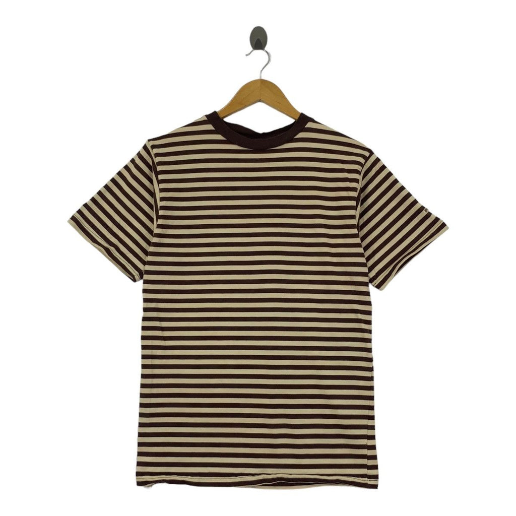 PIKO HAWAII WEAR Surf Striped Embossed Logo Tee Shirt Summer Vacation