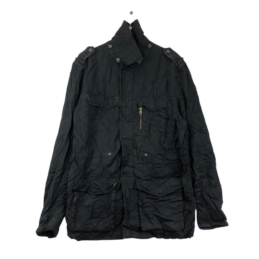 Vintage MODERN AMUSEMENT PUNK Technical Motorcycle Jacket Denim Jeans Cotton Parka Trench Coat