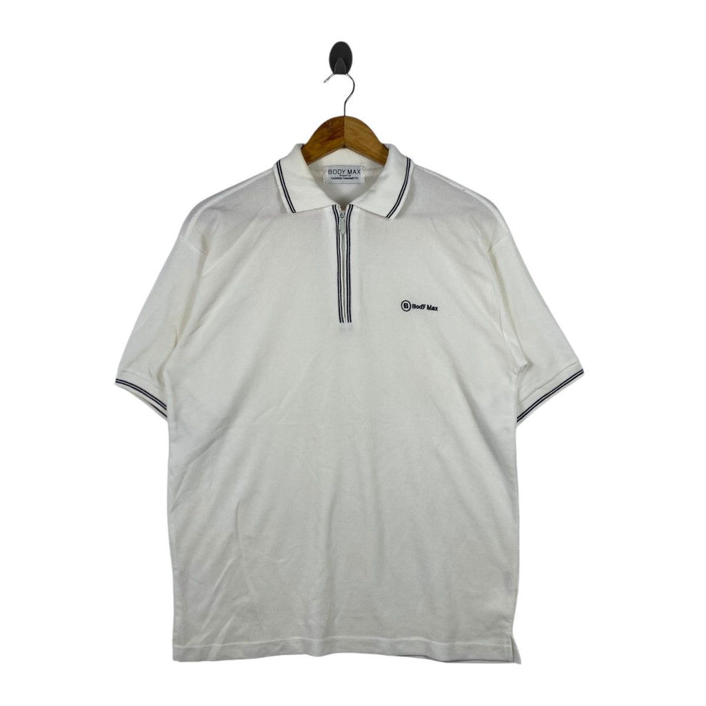 Vintage KANSAI YAMAMOTO Body Max Half Zipper Tee Shirt Top Polo Ringer Collection