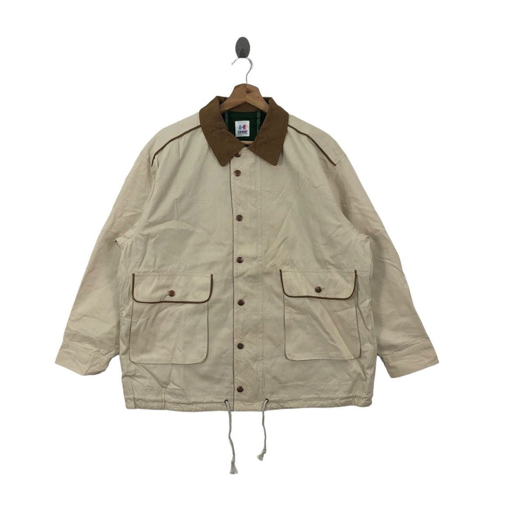 Vintage FILL SIM MARY Duck Canvas Chore Worker Jacket Trench Coat