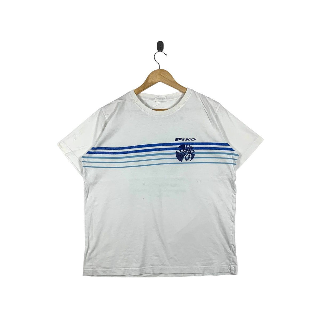 Vintage PIKO ALOHA STATE Hawaii Striped Baggy Tee Shirt Top Beach