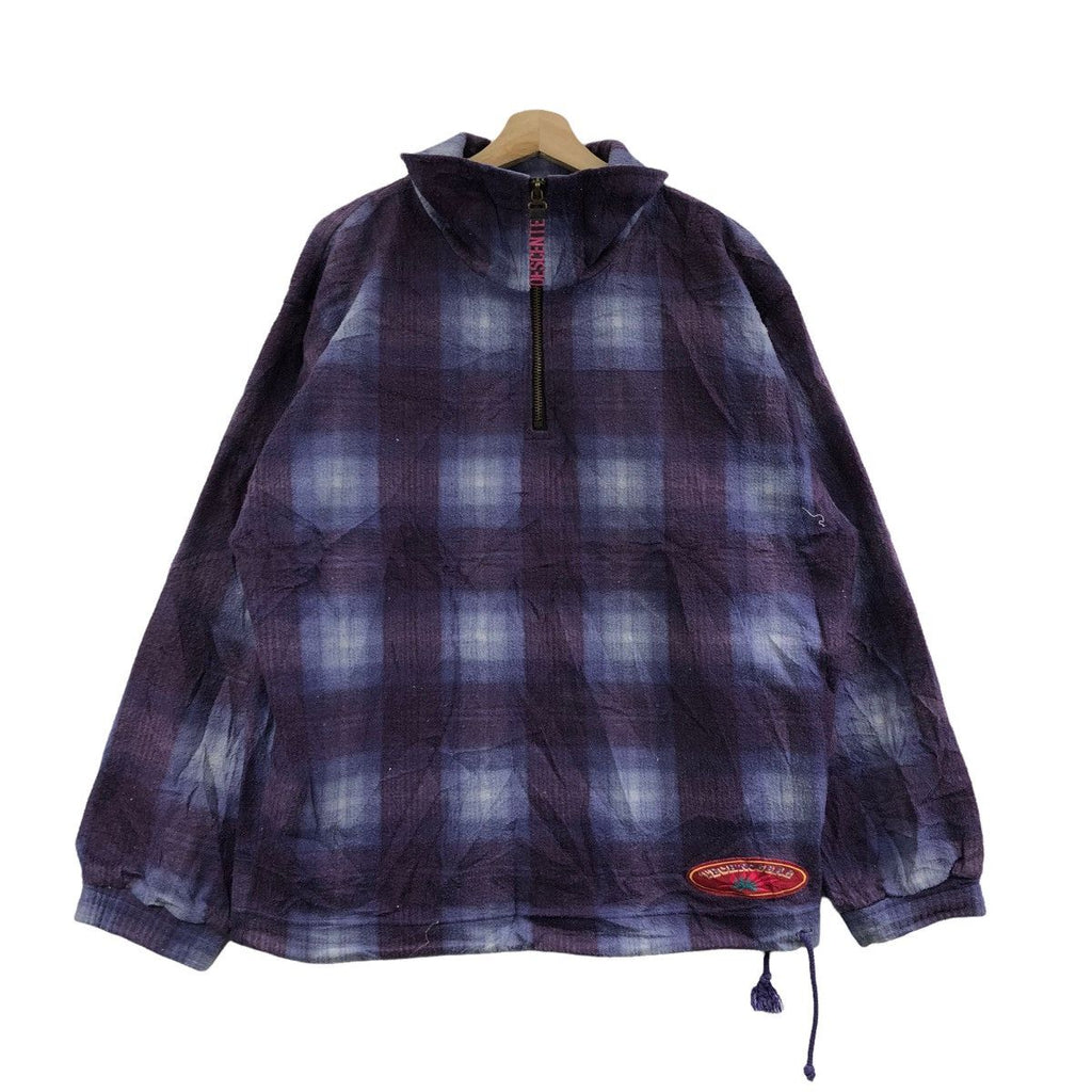 Vintage DESCENTE TECHNO GEAR Japan Ski Tartan Jacket Windbreaker Winter Coat Hiking