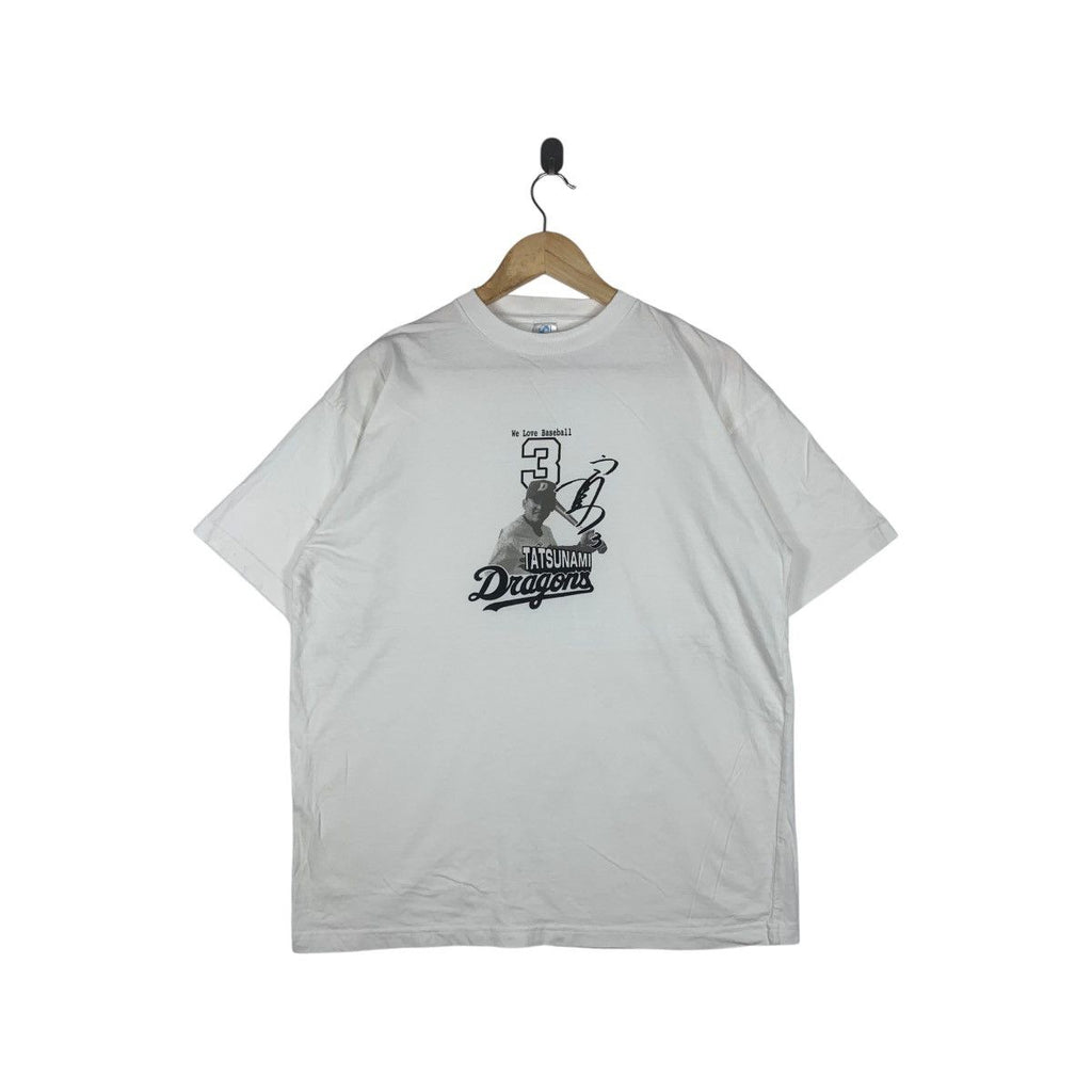 MLB CHUNICHI DRAGONS BASEBALL Tatsunami Tee Shirt Top Japan Nippon League