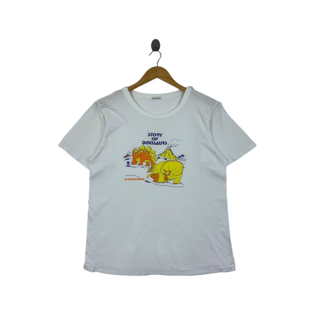 Vintage JAPAN ANIMATION KYOLEOPIN Story Of Dinosaurs Tee Shirt Top Anime Manga