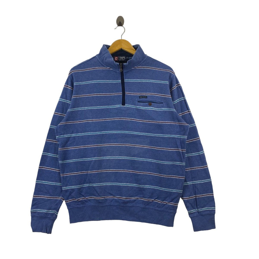Vintage CHAPS RALPH LAUREN POLO Pocket Half Zipper Sweatshirt Sweater Pullover Jumper