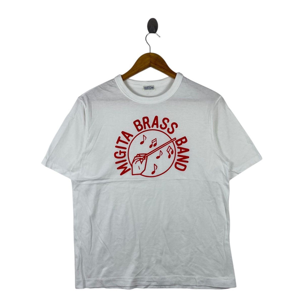 Vintage MIGITA BRASS BAND Japan Philharmonic Tee Shirt Top Orchestra Jazz