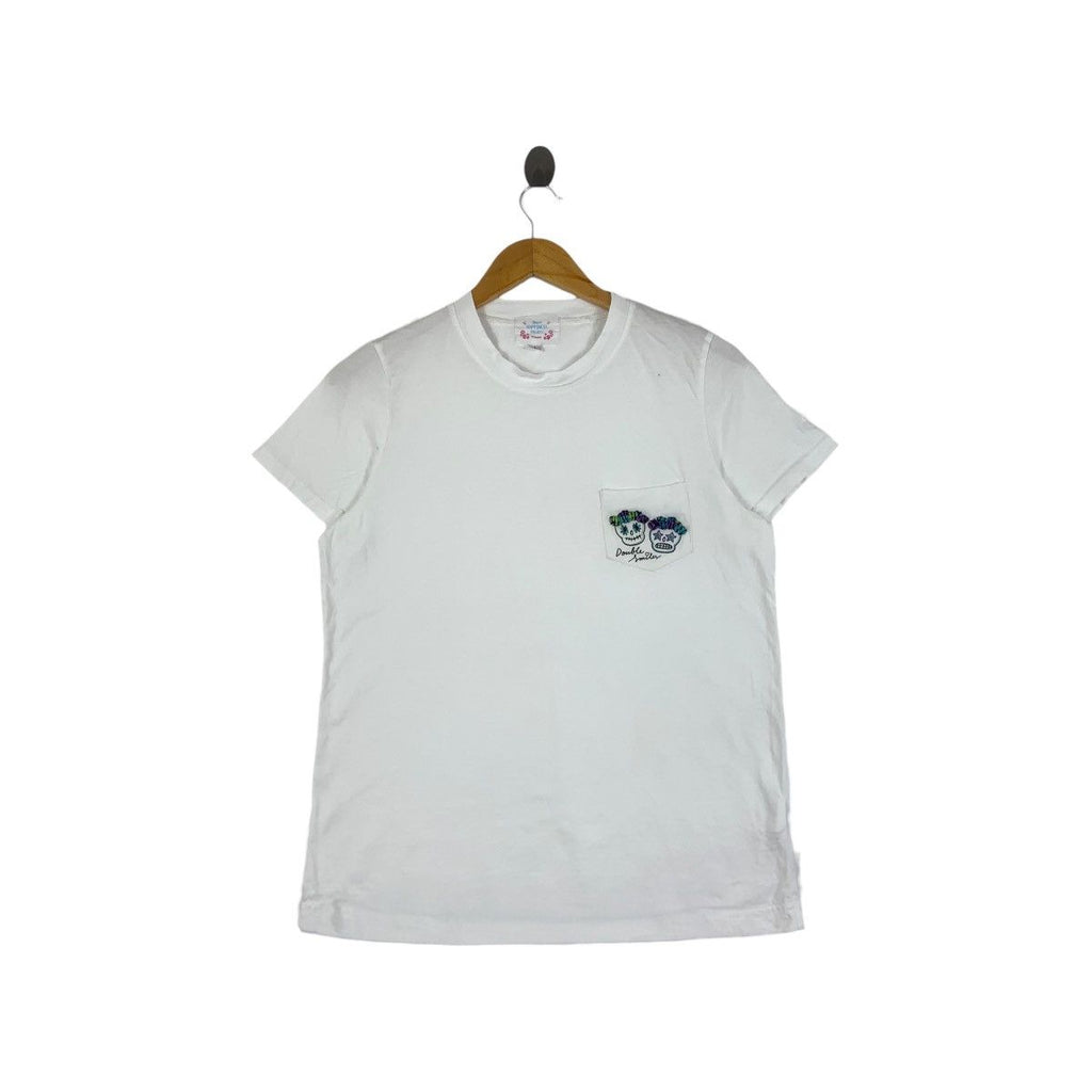 TITICACA SPECIAL COLLECTION Share Happiness Project Tee Shirt Top Doodles Embroidered