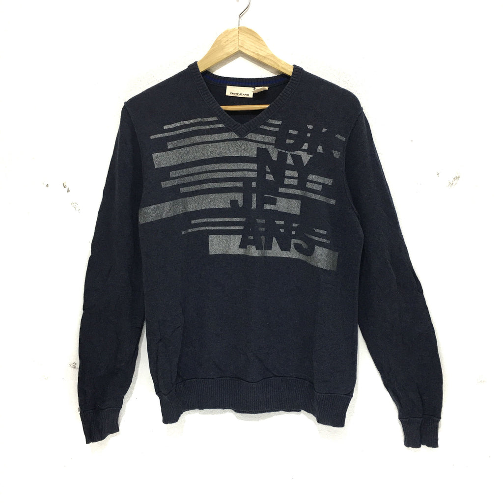 DKNY JEANS Collection DONNA KARAN New York Spell Out Sweatshirt Jumper Sweater Pullover