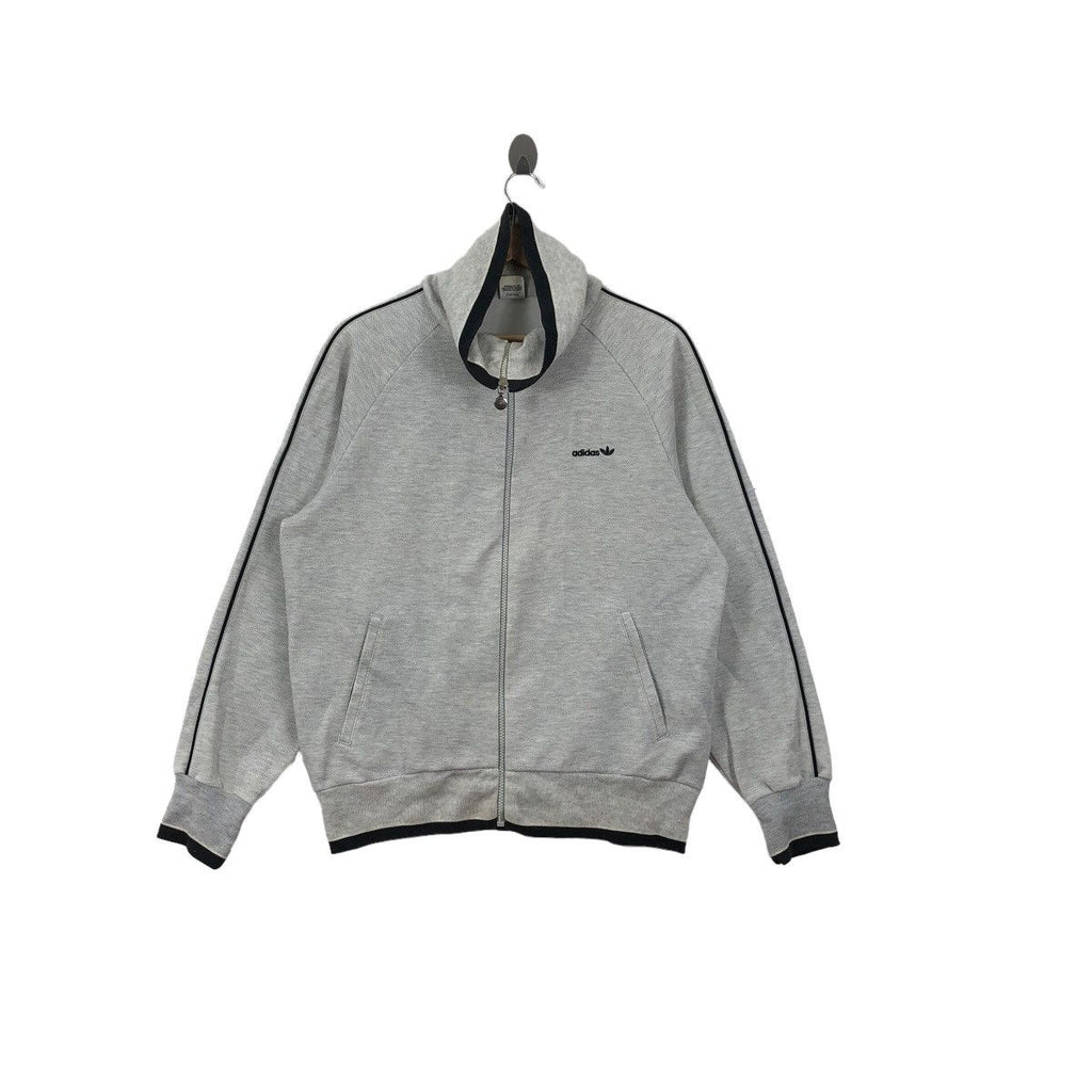 Vintage 70’ ADIDAS WEST GERMANY Gray Sweater Originals Jacket 3 Stripes Warm Up