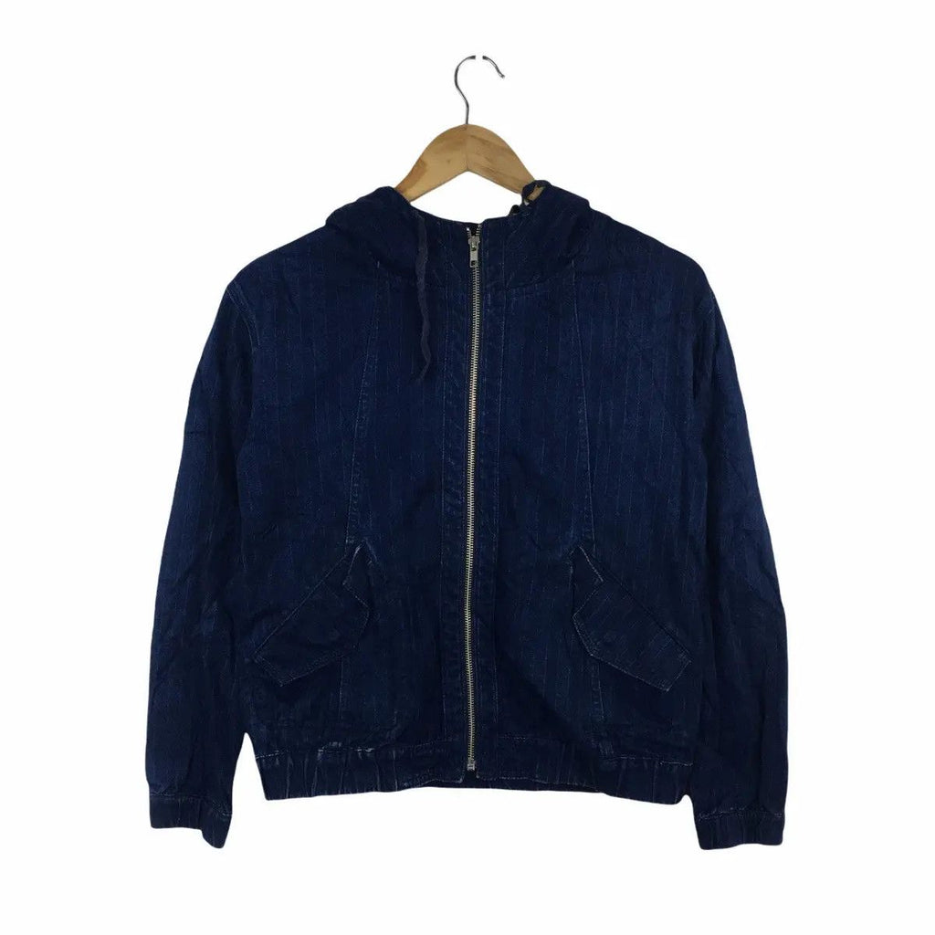 Vintage BEAMS HEARTS JAPAN Pure Indigo Windbreaker Hoodie Jacket Natural Dye
