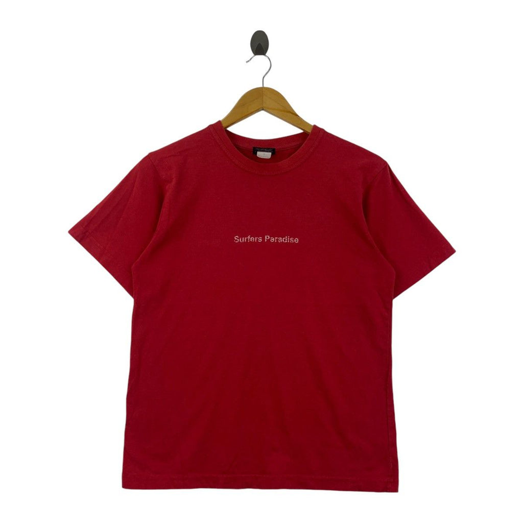 Vintage SAMSOUSAN SURFERS PARADISO Box Logo Tee Shirt Top Australia Beach