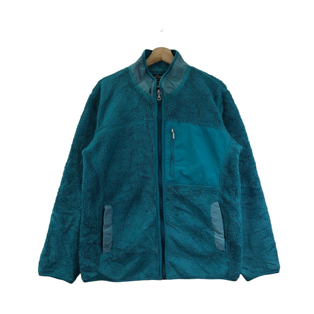 UNIQLO BULKY FLEECE Retro X Teal Blue Sherpa Fleece Jacket Windbreaker Outdoor&nbsp;