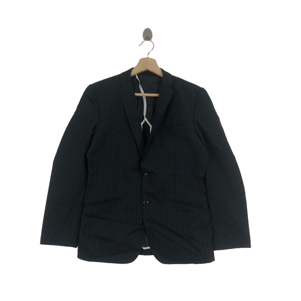 ISSEY MIYAKE Tete Due Kazutaka Katoh Striped Blazer 2 Button Coat Suit Formal