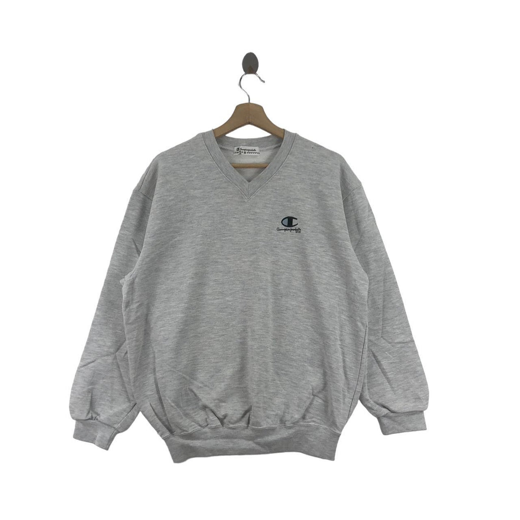 Vintage CHAMPION PRODUCTS USA V Neck Sweatshirt Sweater Pullover Made In Japan