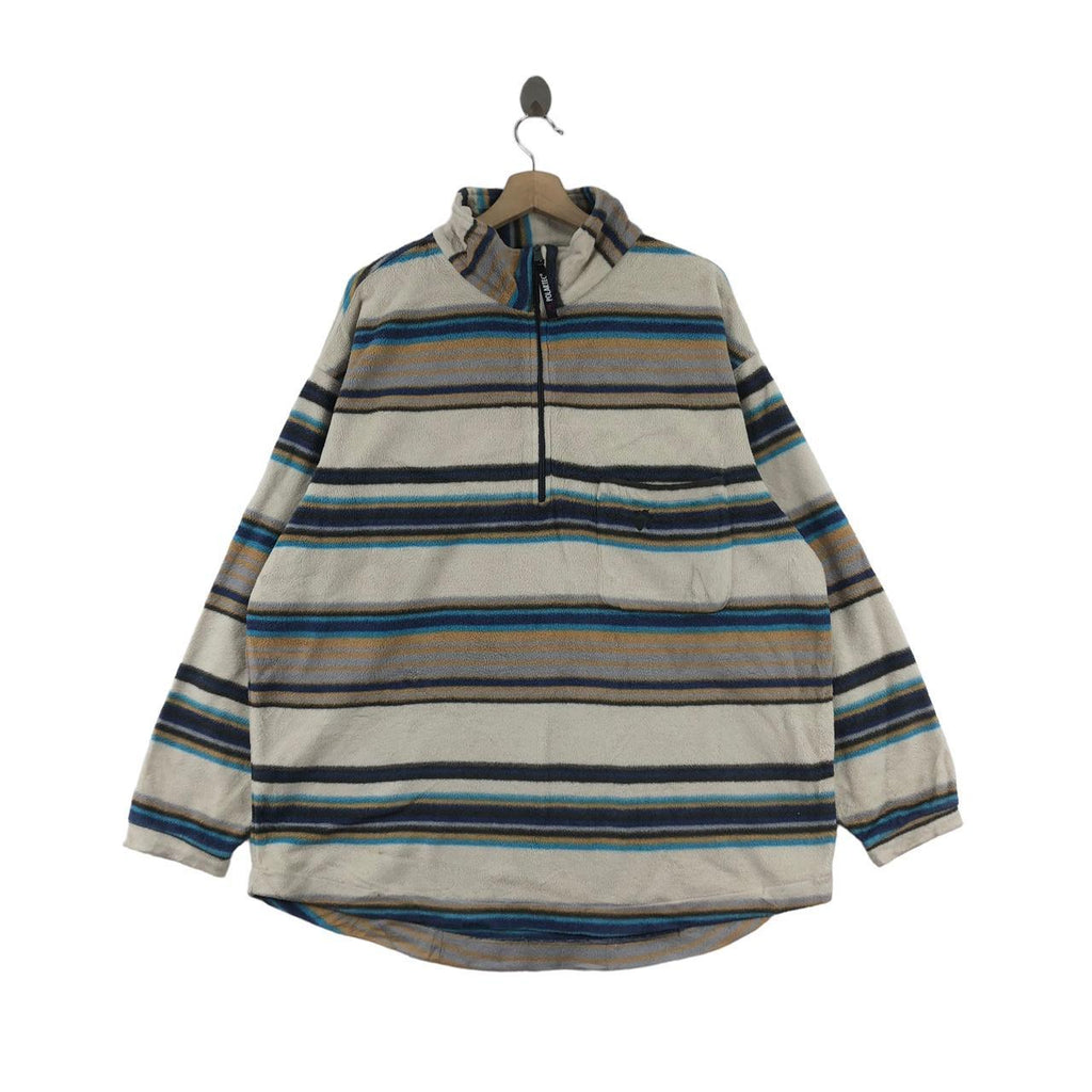 Vtg JACK WOLFSKIN x POLARTEC Striped Outdoor Sweater Pullover