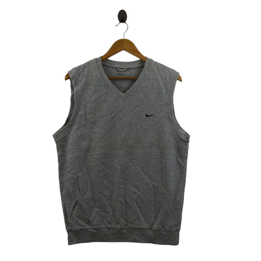 Vintage NIKE GOLF SWOOSH V Neck Tank Top Sweatshirt Sweater Pullover