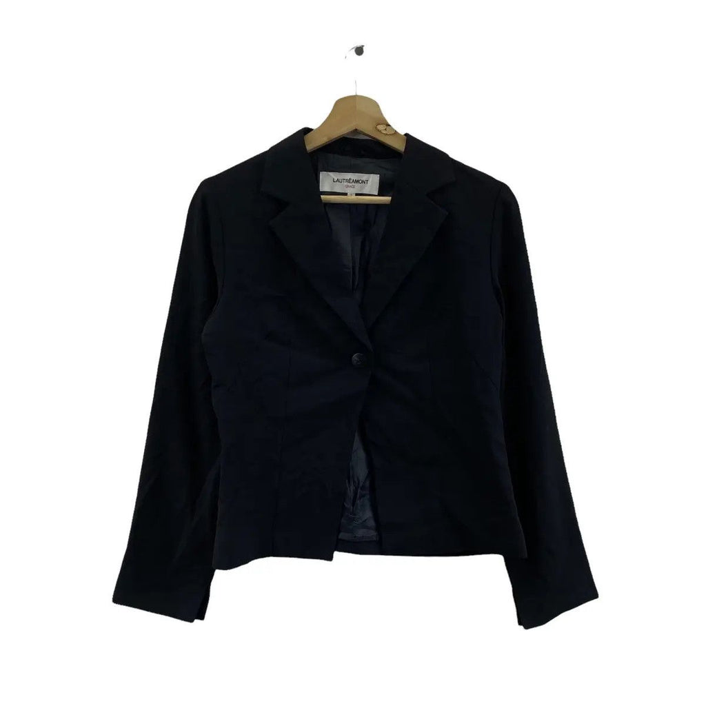 LAUTREAMONT GRACE Collection Designer 1 Button Blazer Sport Coat Formal Minimalist Cardigan Jacket