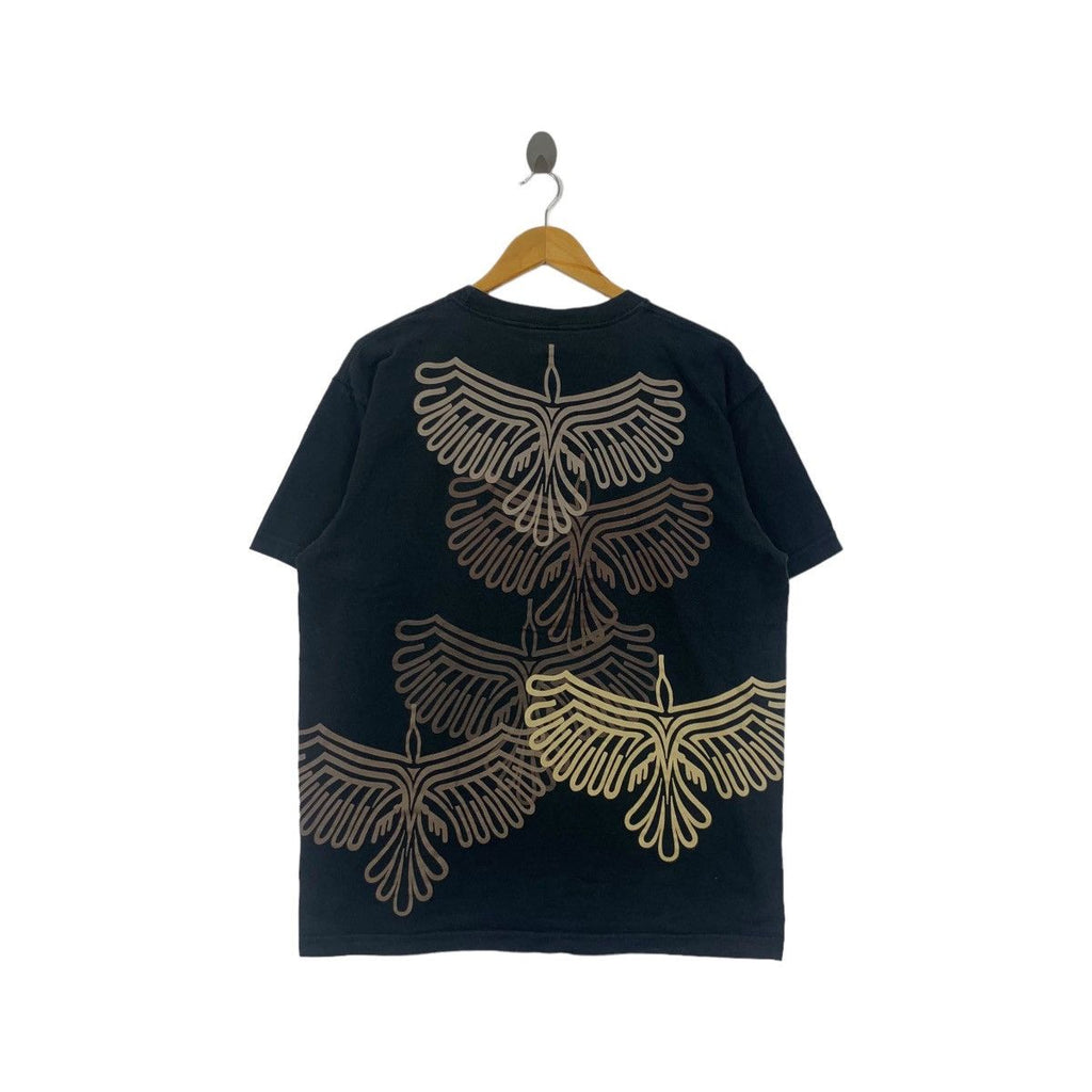 Vintage THE BIRD HERON Pop Art Painting Tee Shirt Top Anime Cartoon