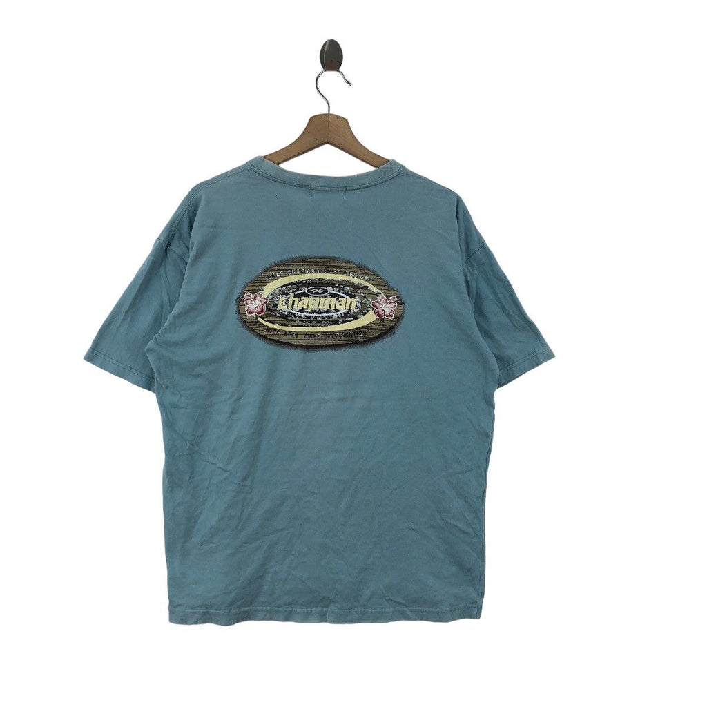 Vintage CHAPMAN SURF FLORAL Hibiscus Tee Shirt Top Summer Vacation