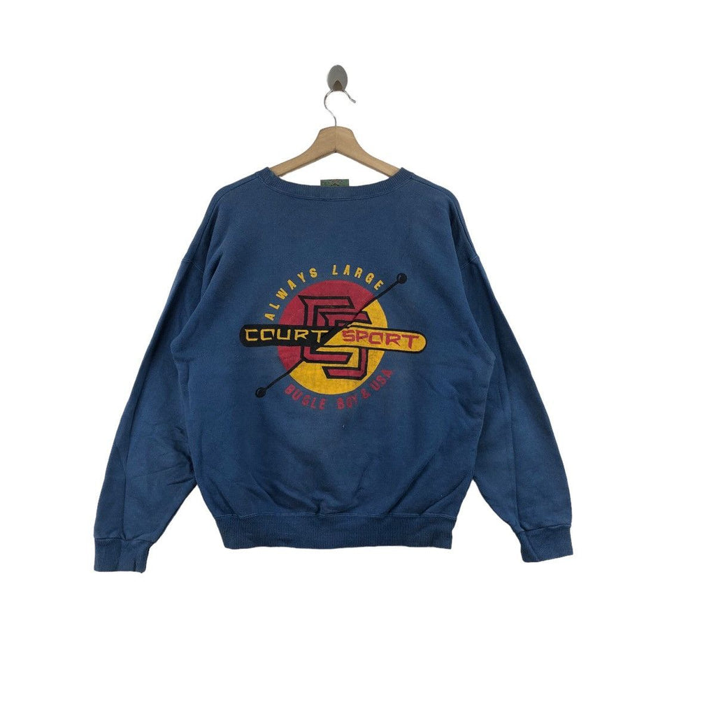 Vintage BUGLE BOY USA Court Sport Skate Sweatshirt Sweater Crewneck Pullover Jumper