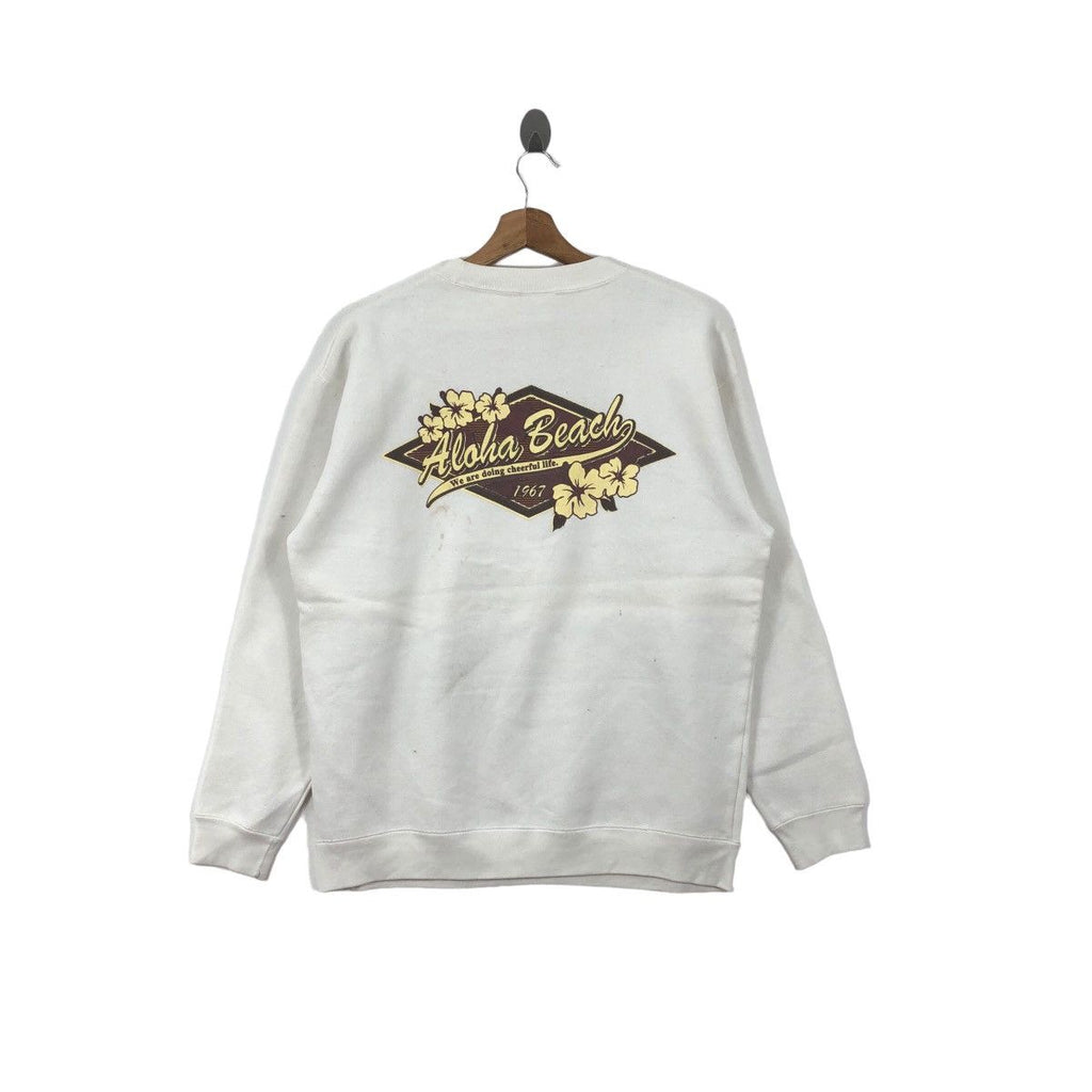 Vintage ALOHA BEACH SURF Hawaii Surfand Street Sweatshirt Sweater Crewneck Pullover Jumper