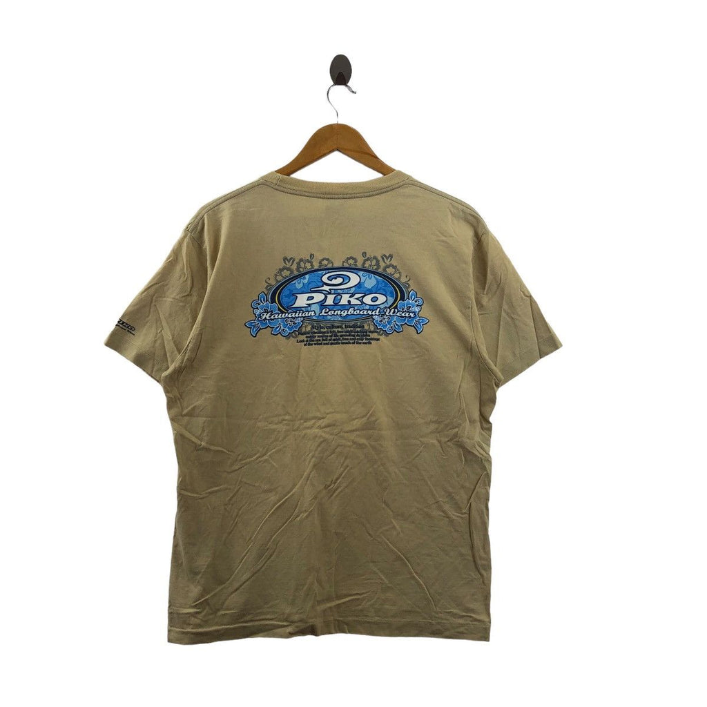 Vintage PIKO HAWAIIAN LONGBOARD Wear Surf Art Tee Shirt Artwork Culture