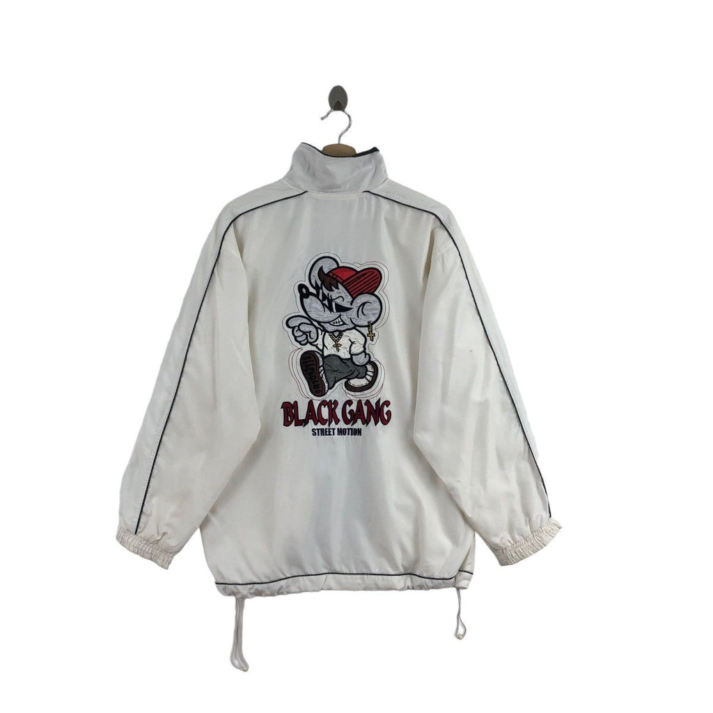 Vtg MAGIXSON BLACK GANG Rat Hip Hop Rap Street Jacket Windbreaker