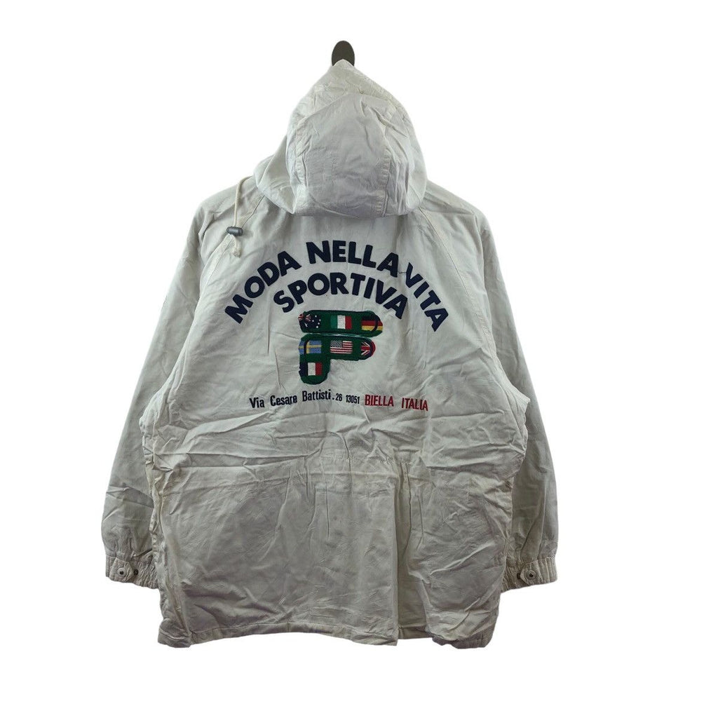Vintage FILA SPORT BIELLA Quilted Light Puffer Jacket Windbreaker Hoodie