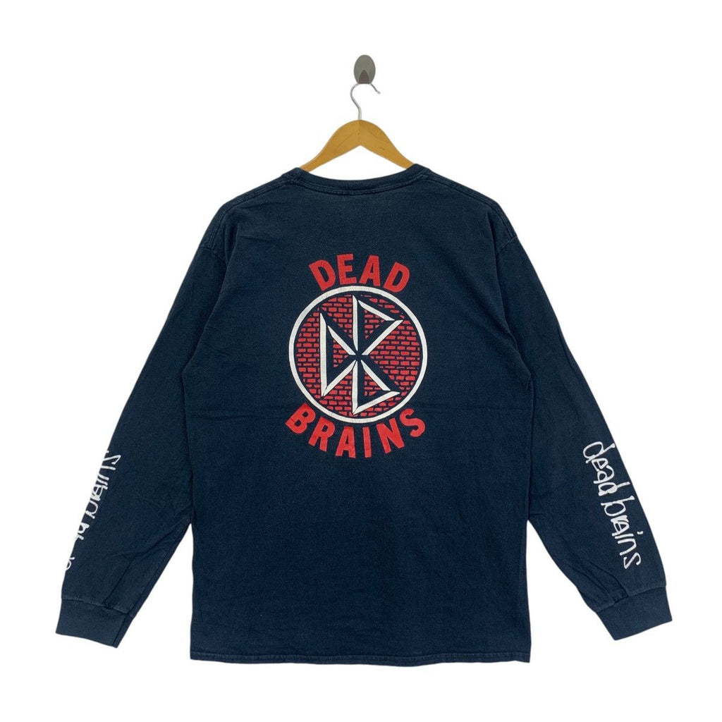 Vintage DEAD BRAINS WEE WILLIE WINKIE Tee Shirt Top Long Sleeve Band Punk