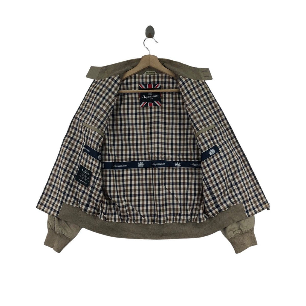 Vintage AQUASCUTUM LONDON Monogram Aqua 5 Jacket Windbreaker