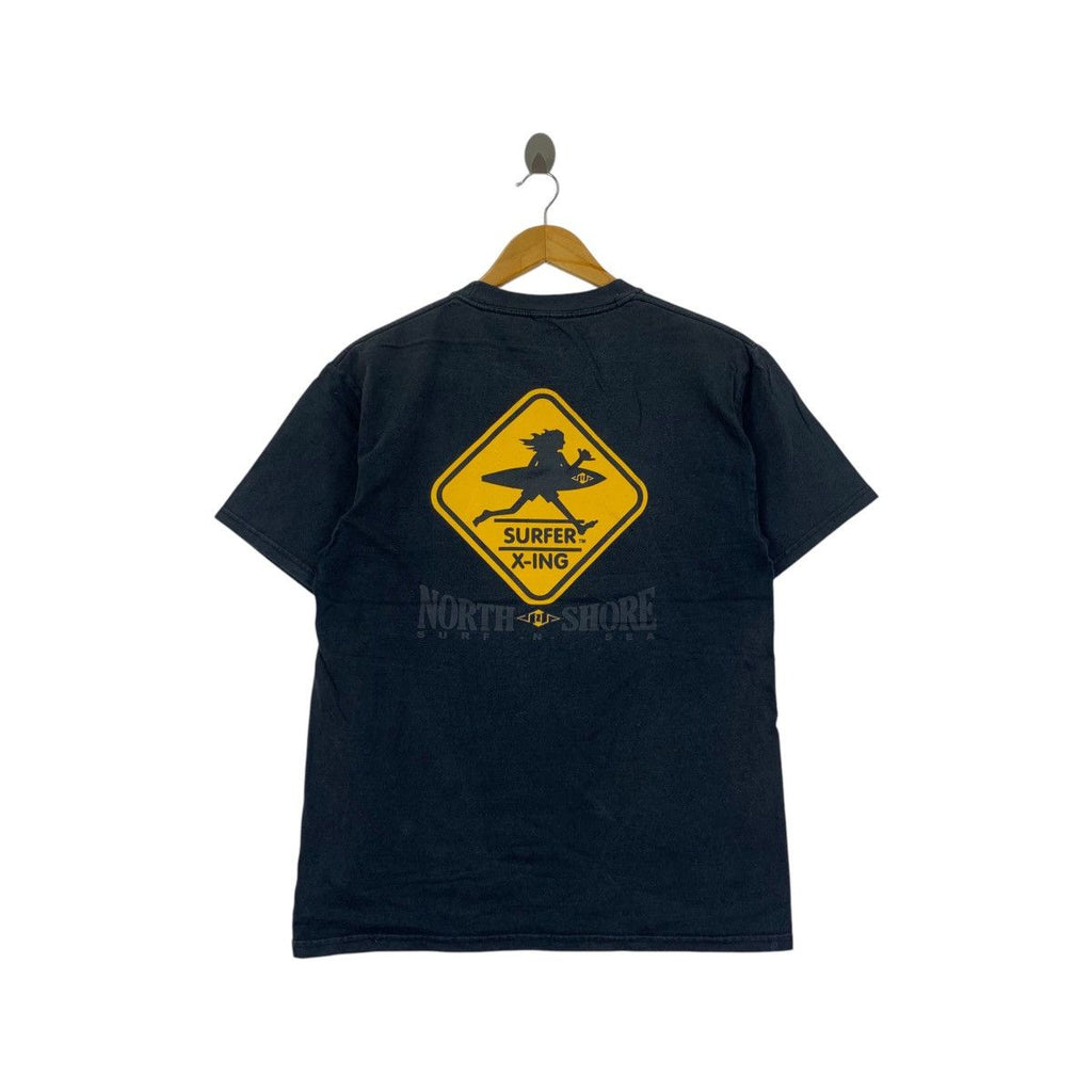 Vintage SURFER X-ING North Shore Natural Sun Faded Tee Shirt Top Surf & Sea