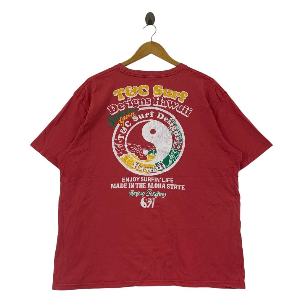 T&C SURF DESIGNS Hawaii Save Our Green Planet Tee Shirt Top Beach Vacation