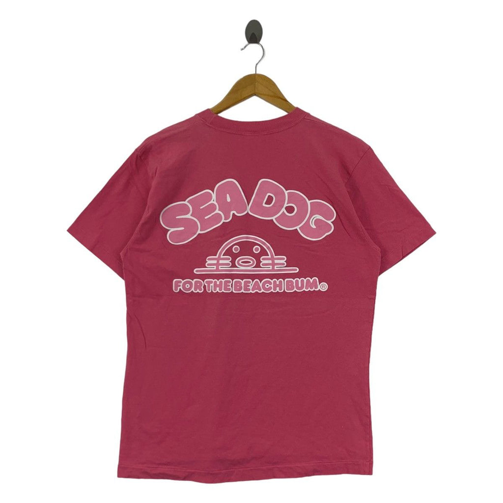 Vintage SEA DOG ANIME For The Beach Bum Tee Shirt Top Beach Summer Vacation