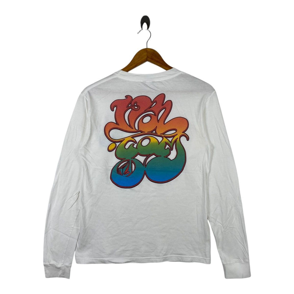 Vintage VOLCOM STONE SKATEBOARD Graffiti Tee Shirt Top Backhit Long Sleeve