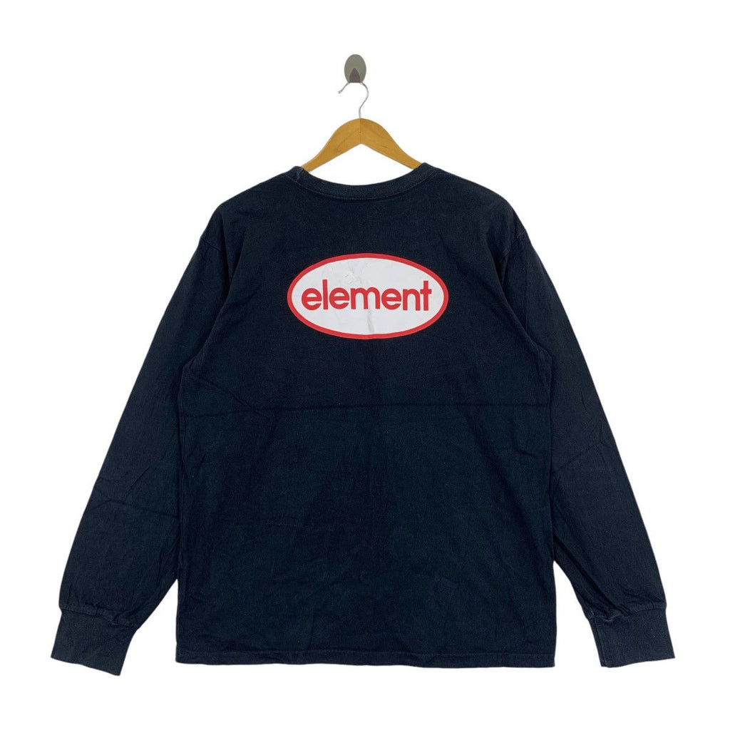Vintage ELEMENT SKATEBOARDS Stock Logo Tee Shirt Top Long Sleeve