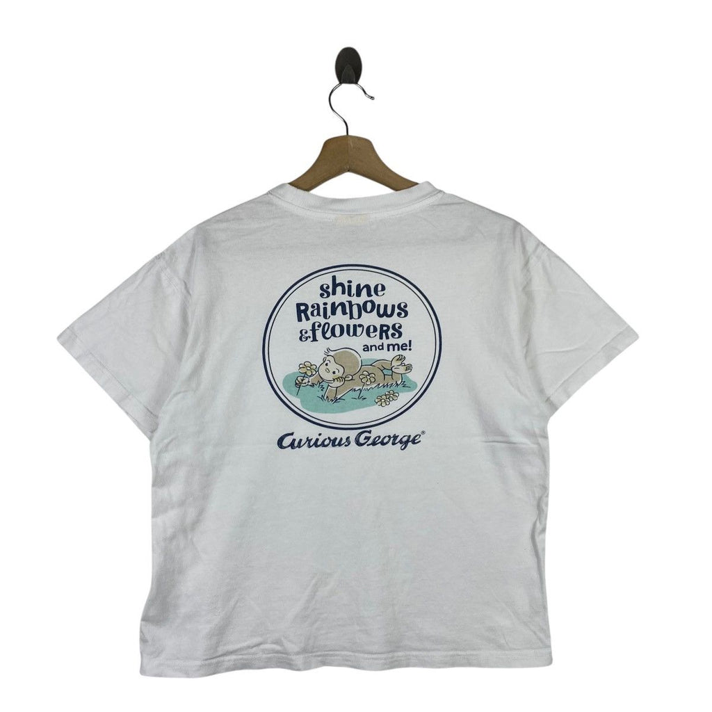 CURIOUS GEORGE CARTOON Shine Rainbows Flowers Tee Shirt Top Comic Movie
