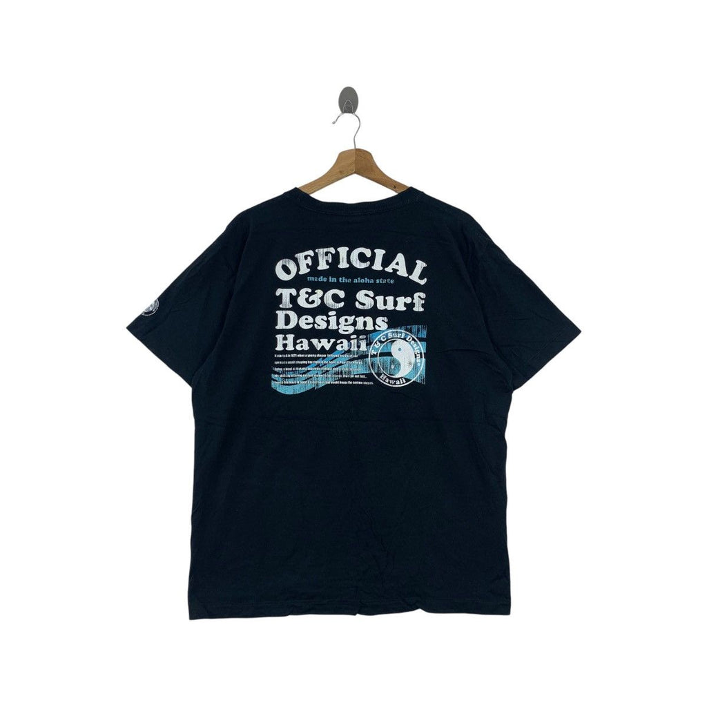 Vintage 90’ T&C SURF DESIGNS Hawaii Single Needle Stitches Tee Shirt Top Town Country