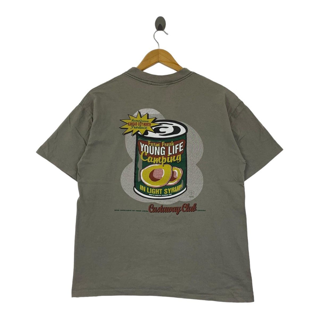 Vintage 1996 JONES MITCHELL Campbell Camping Tee Shirt Pop Art Young Life