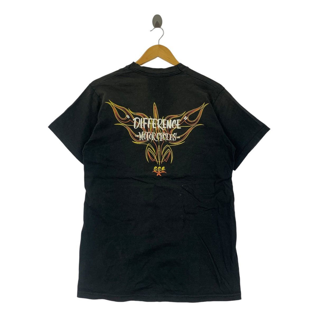 Vintage DMC DIFFERENCES MOTORCYCLE SSG Tee Shirt Top Flame Logo