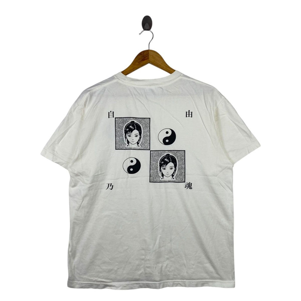 JAPAN TRADITIONAL TAI CHI Soul Free Butterfly Ying Yang Tee Shirt Top Manga