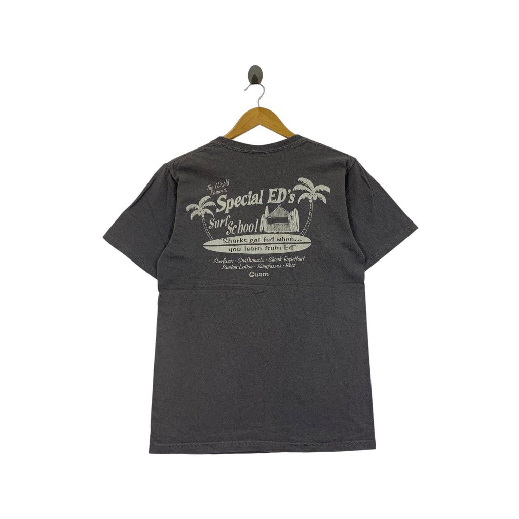 Vintage SPECIAL ED’S SURF SCHOOL Guam Hawaii Tee Shirt Top World Famous
